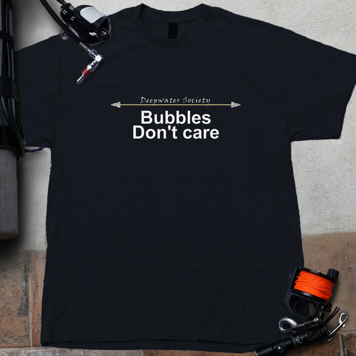 Bubbles Don't Care Technical Diving Tee.