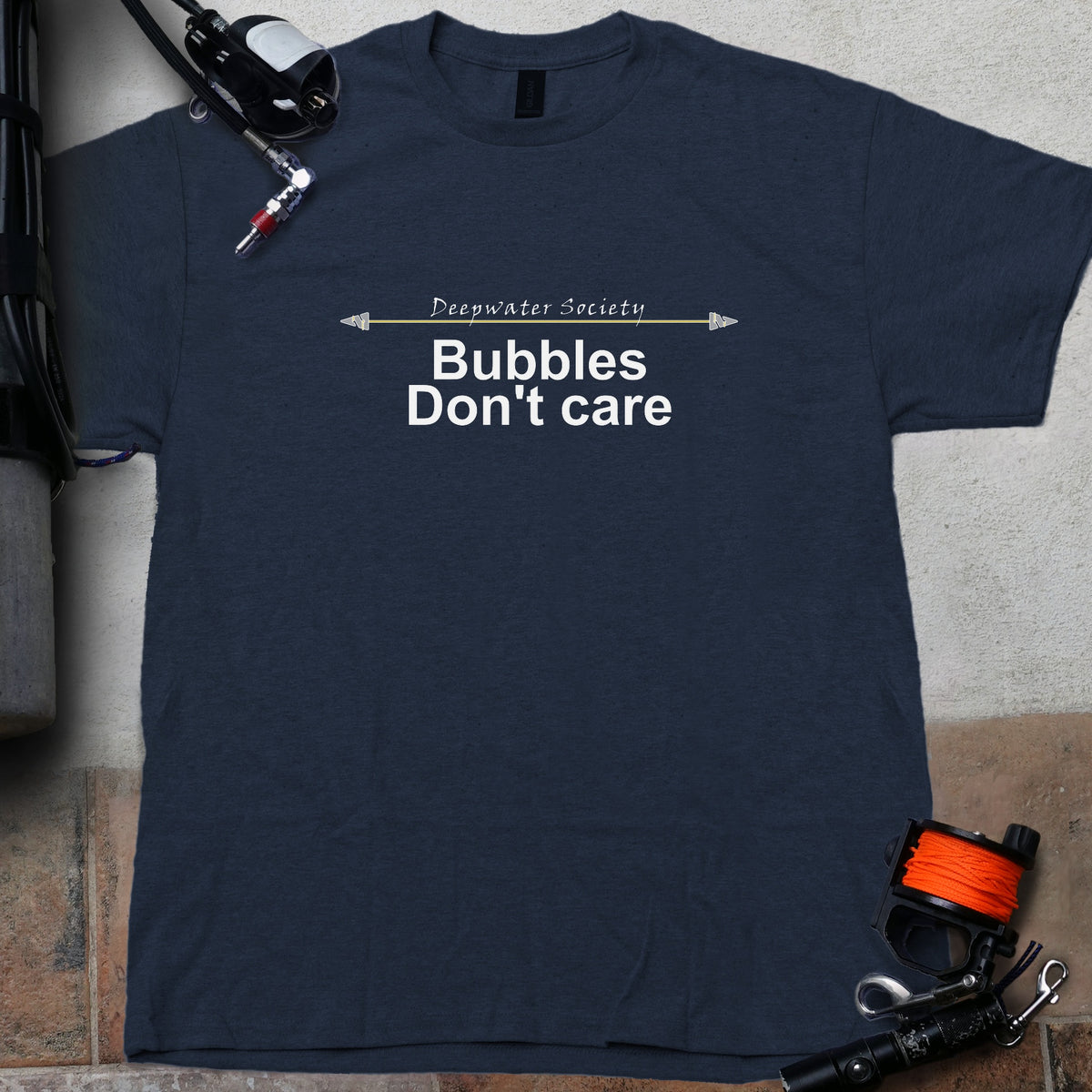 Bubbles Don't Care Technical Diving Tee.