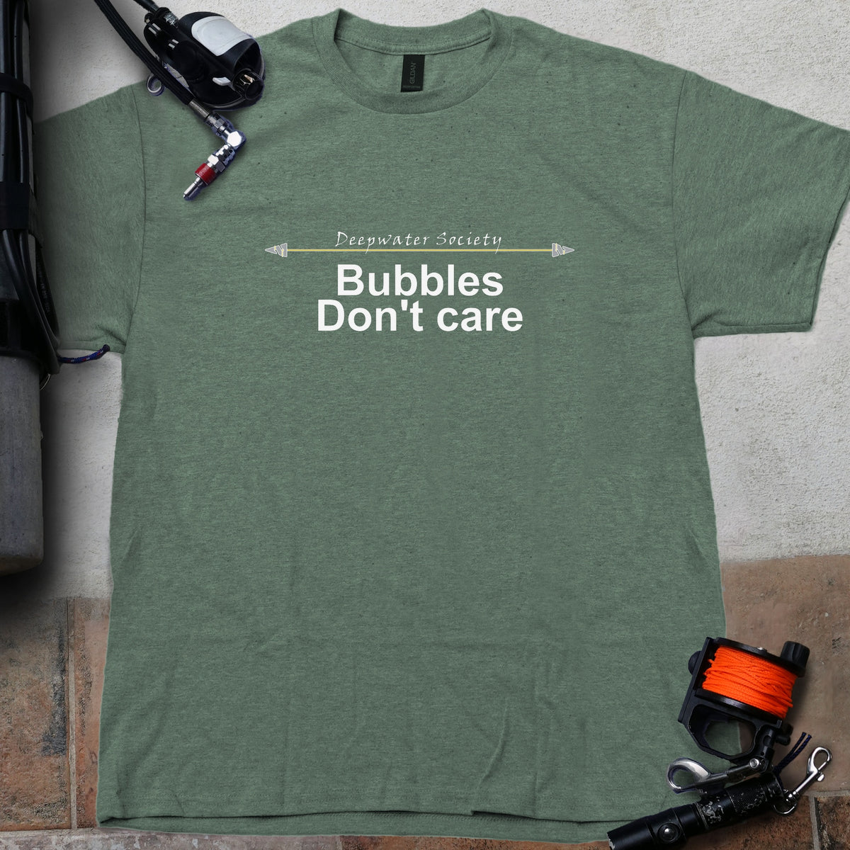 Bubbles Don't Care Technical Diving Tee.