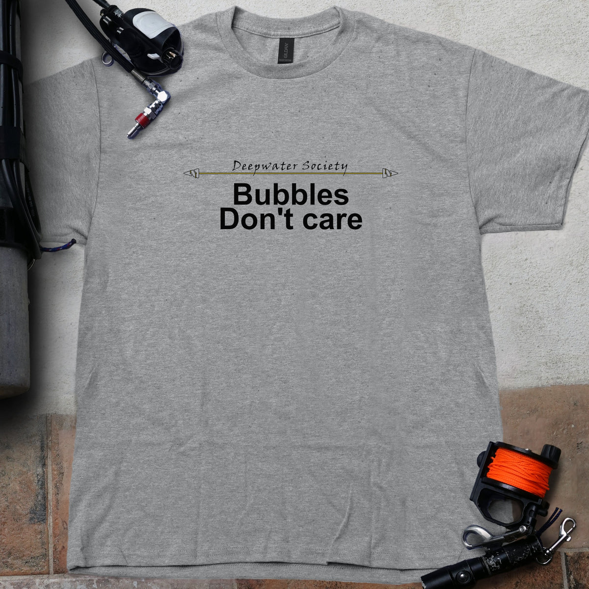 Bubbles Don't Care Technical Diving Tee.