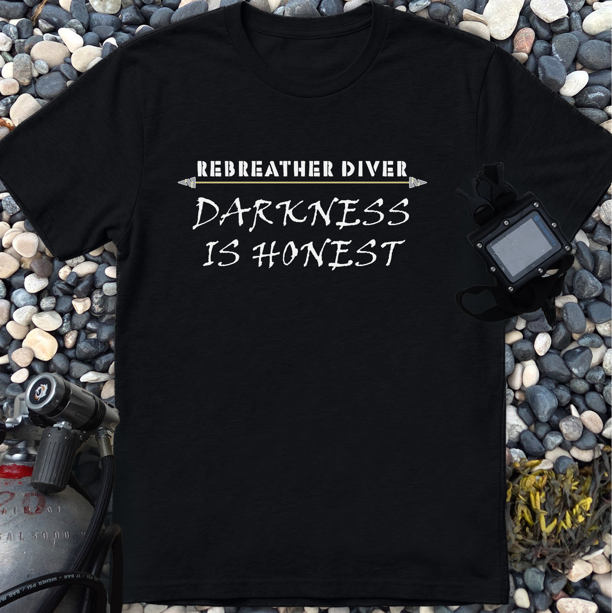 "Darkness is Honest" Rebreather Diver T-shirt