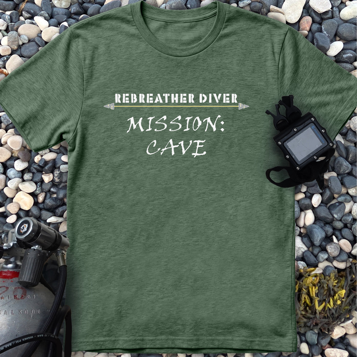 "Mission: Cave" Rebreather Diver's Tee