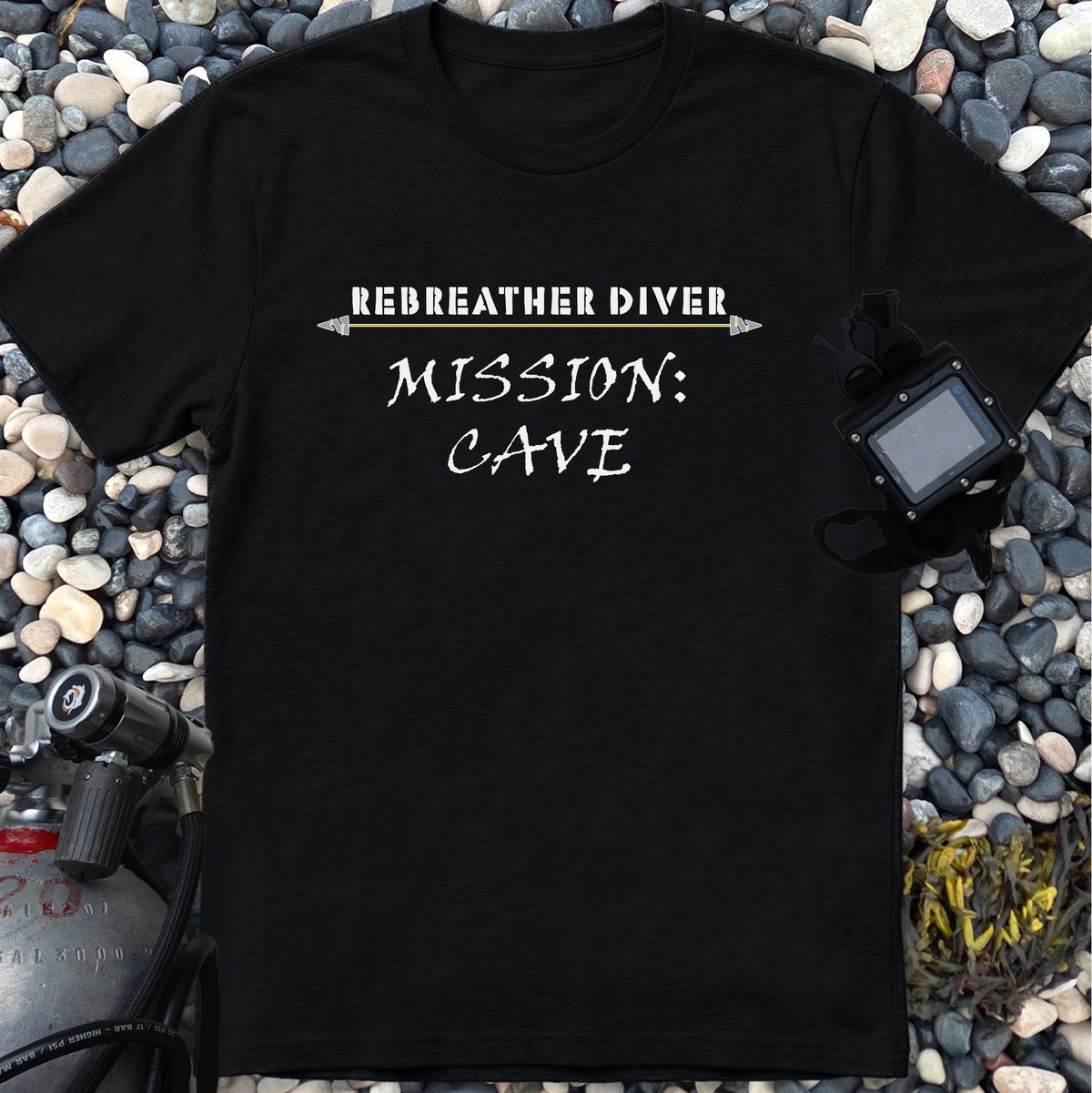 "Mission: Cave" Rebreather Diver's Tee