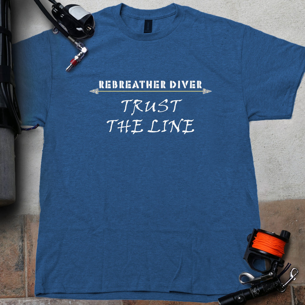 "Trust The Line", soft t-shirt for Rebreather Divers