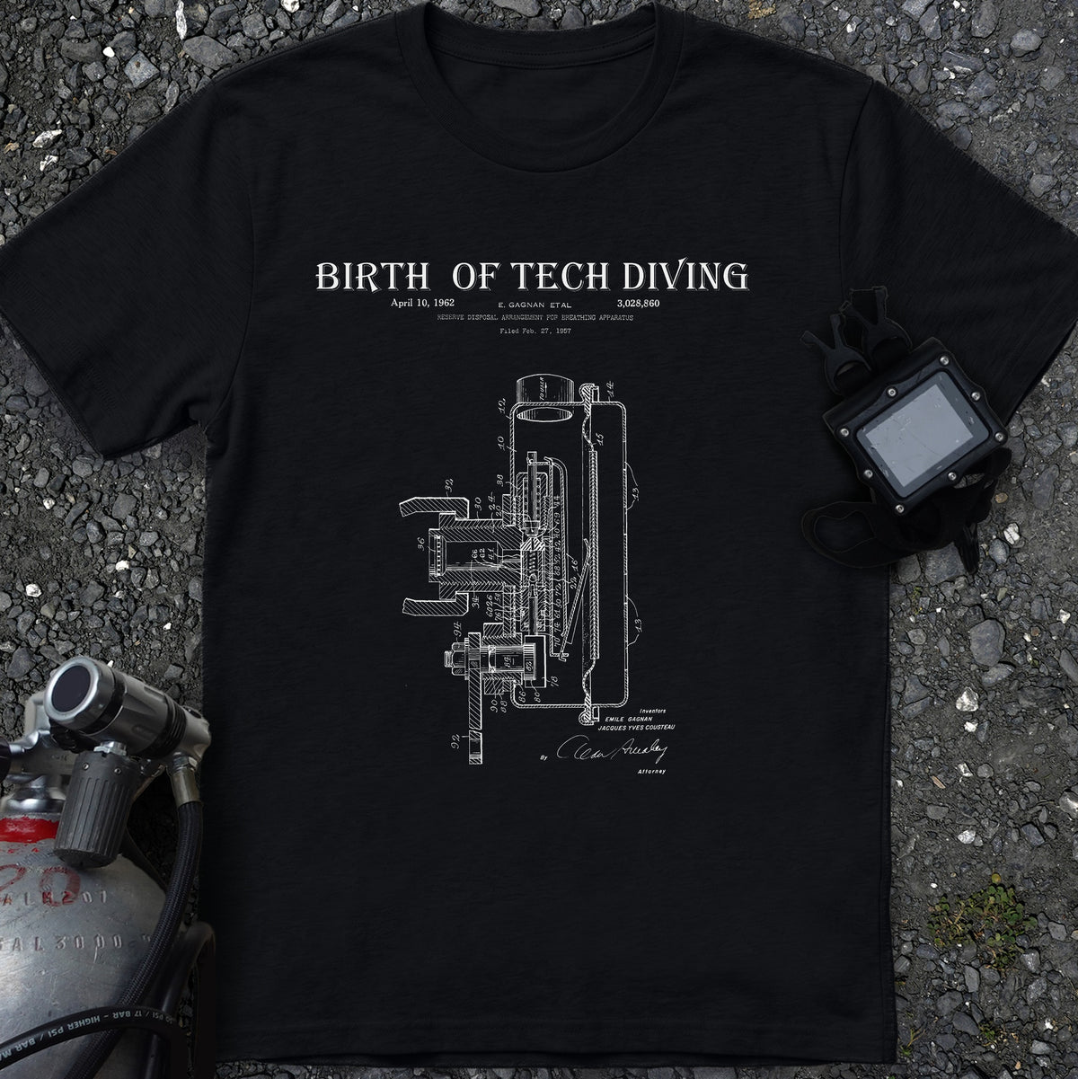 Birth of Tech Diving 1957 Gagnan Gas Reserve Patent