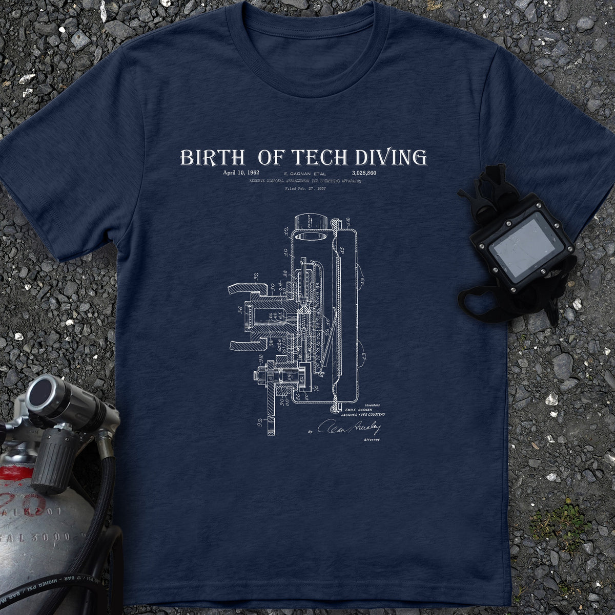 Birth of Tech Diving 1957 Gagnan Gas Reserve Patent