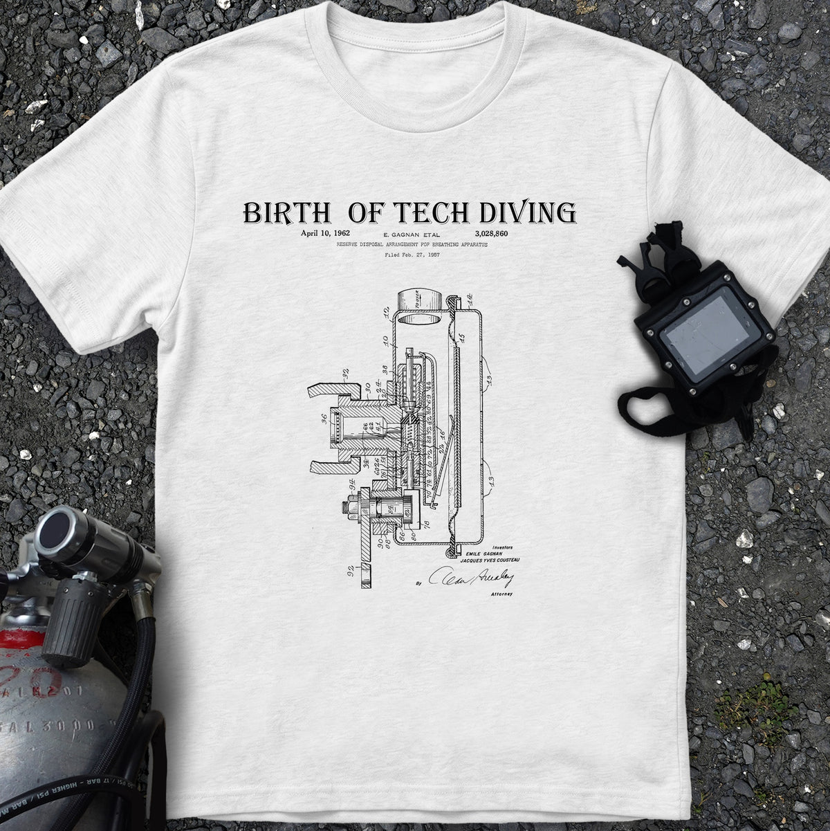 Birth of Tech Diving 1957 Gagnan Gas Reserve Patent