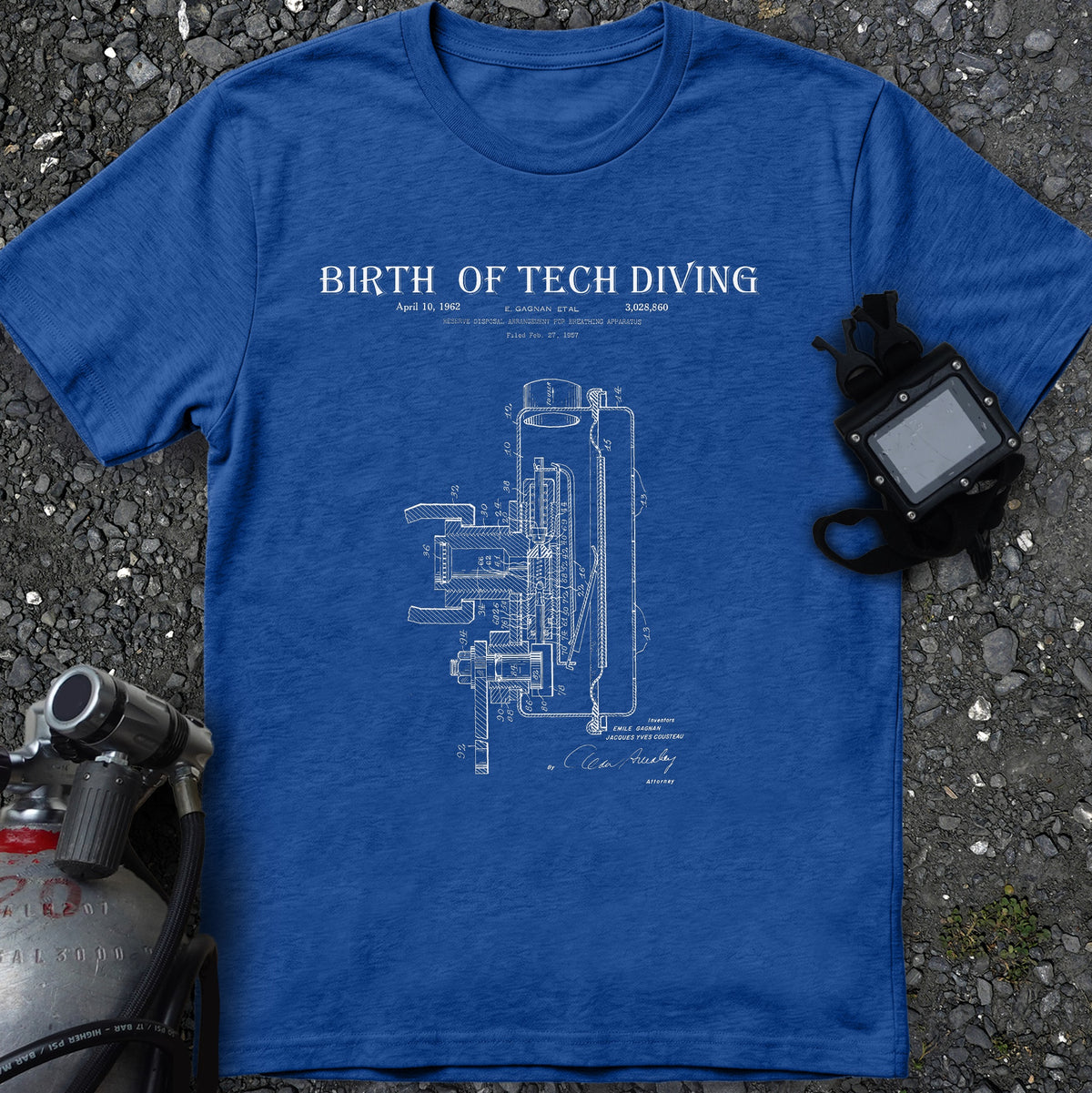 Birth of Tech Diving 1957 Gagnan Gas Reserve Patent