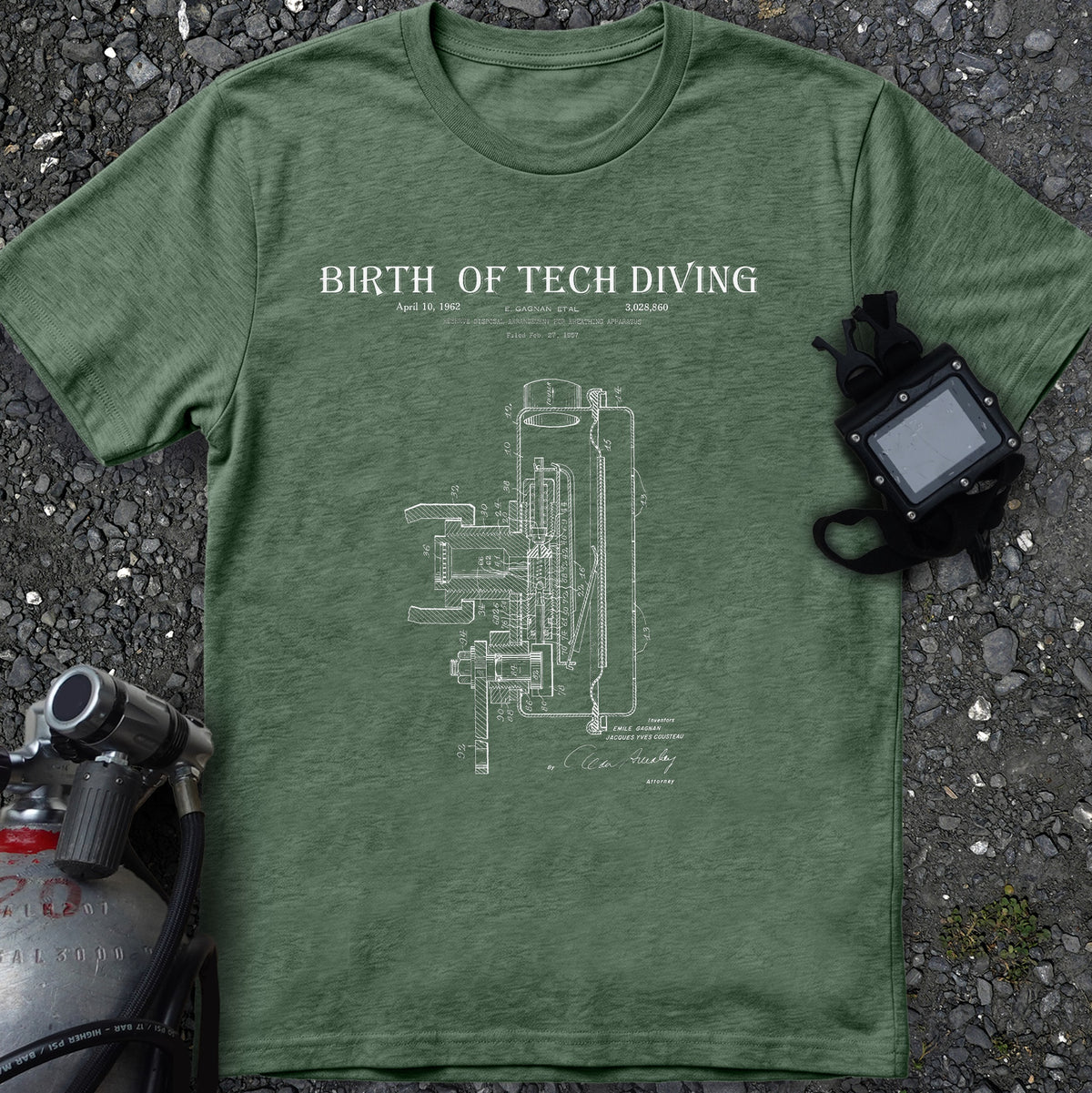 Birth of Tech Diving 1957 Gagnan Gas Reserve Patent