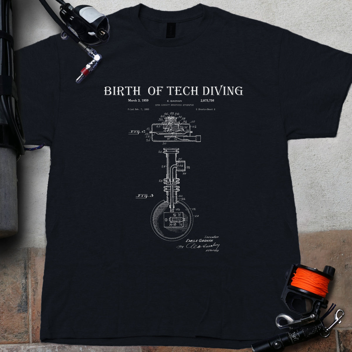 Birth of Tech Diving T Gagnon Regulator Patent #2