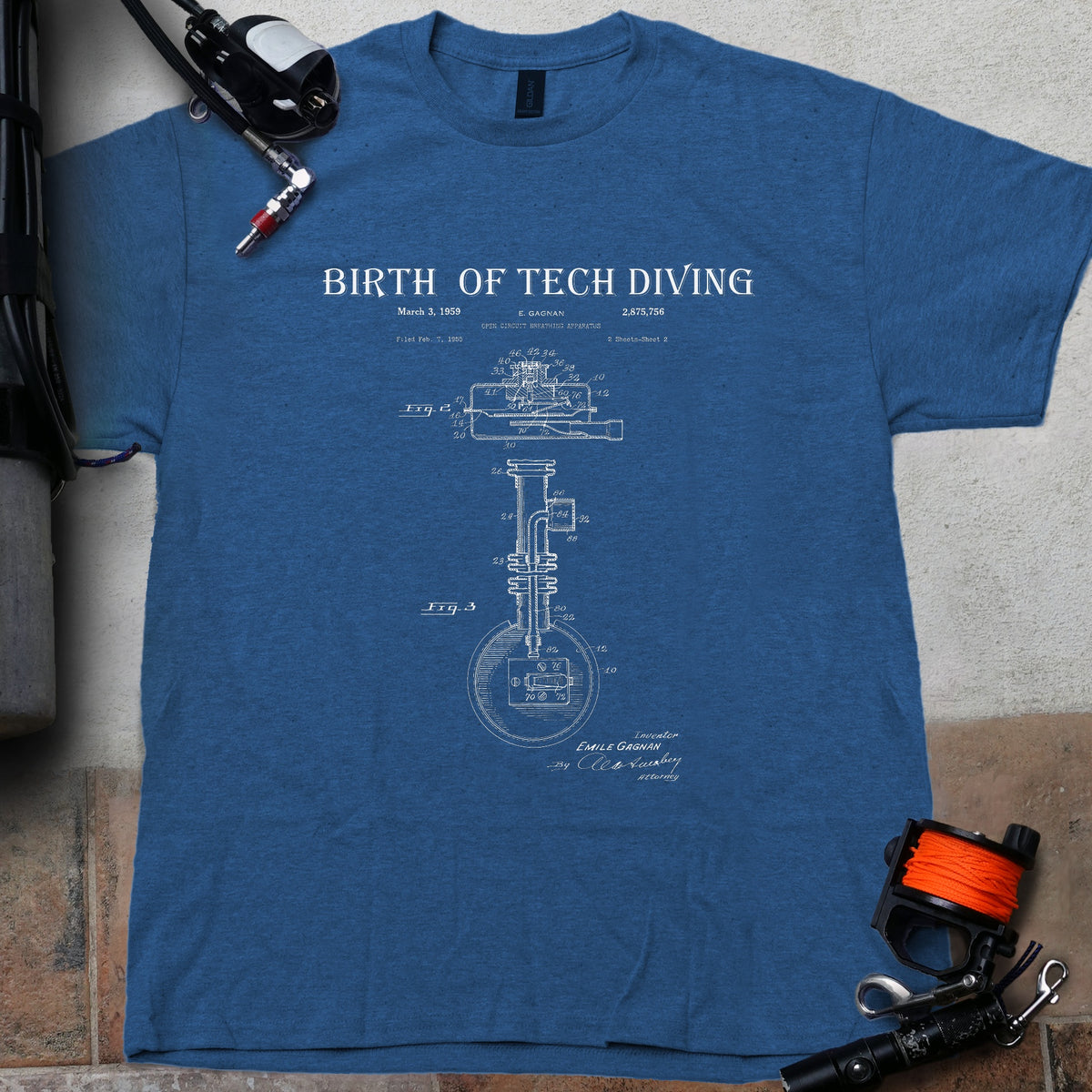 Birth of Tech Diving T Gagnon Regulator Patent #2