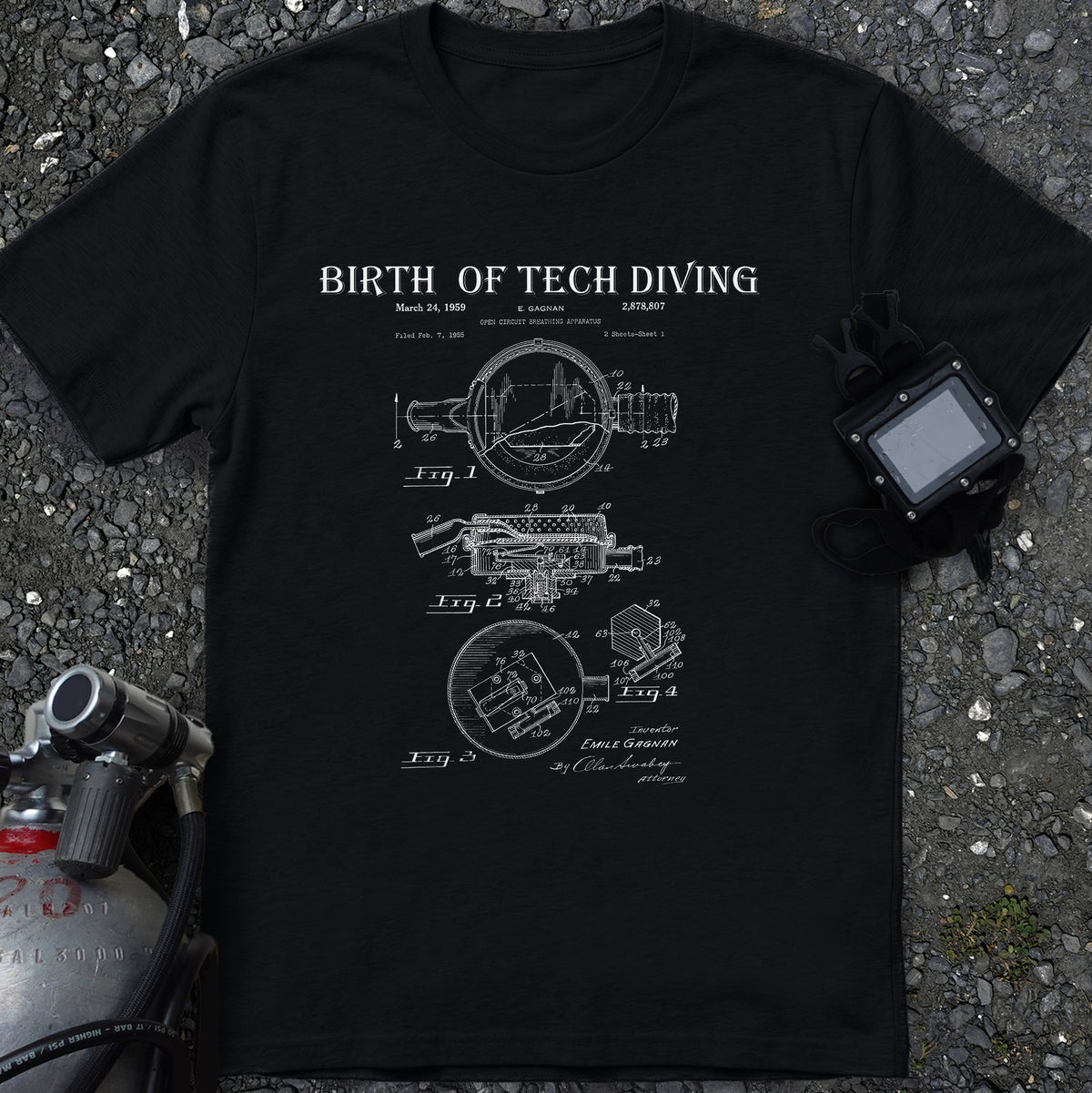 Birth of Tech Diving First Stage Gagnan Patent