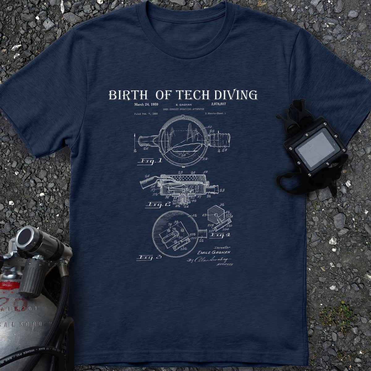 Birth of Tech Diving First Stage Gagnan Patent