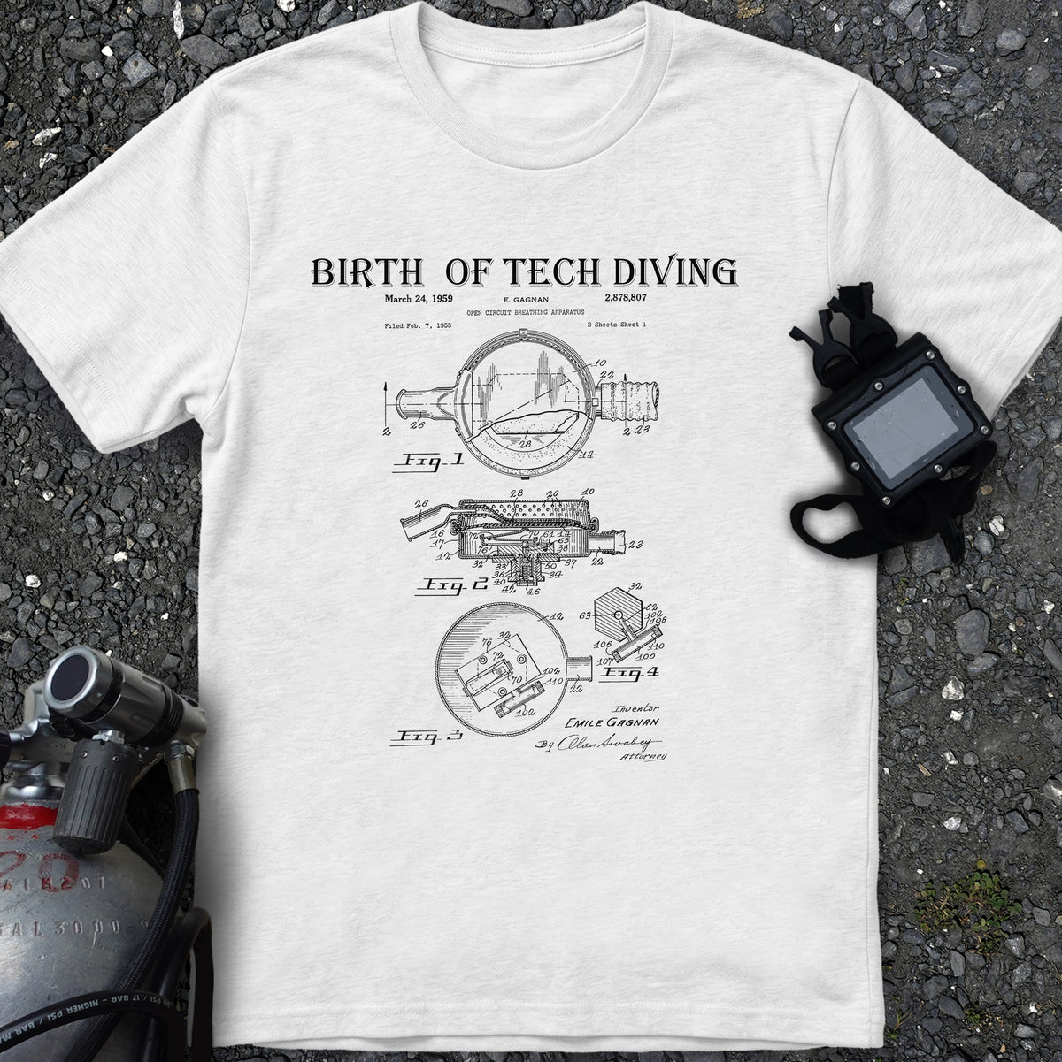 Birth of Tech Diving First Stage Gagnan Patent