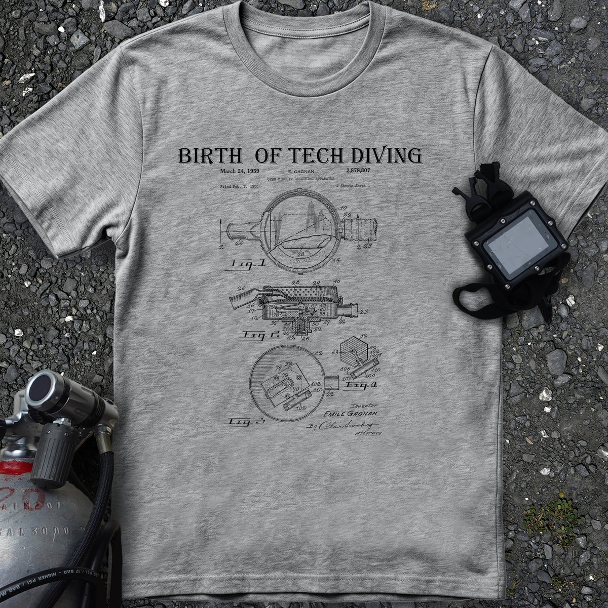 Birth of Tech Diving First Stage Gagnan Patent