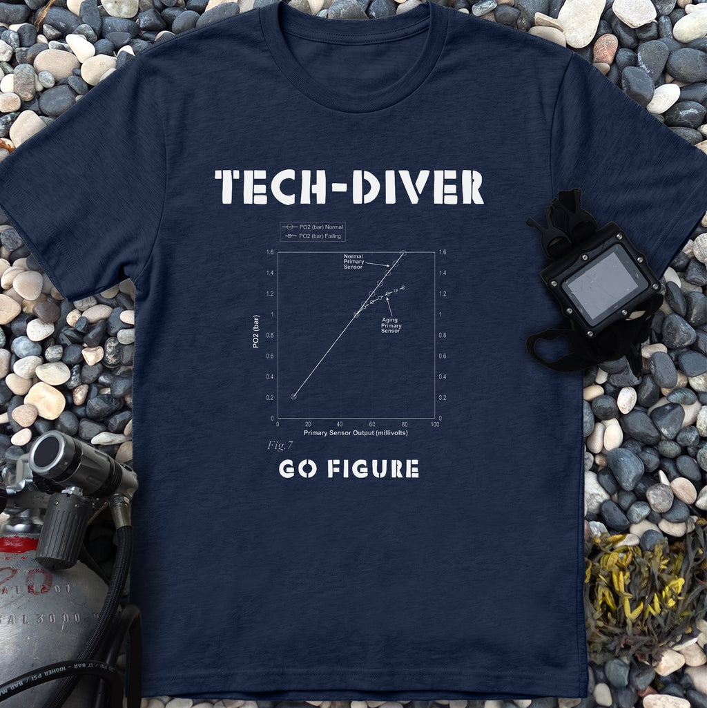 O2 Sensor "Go" Figure Technical Diving Tee