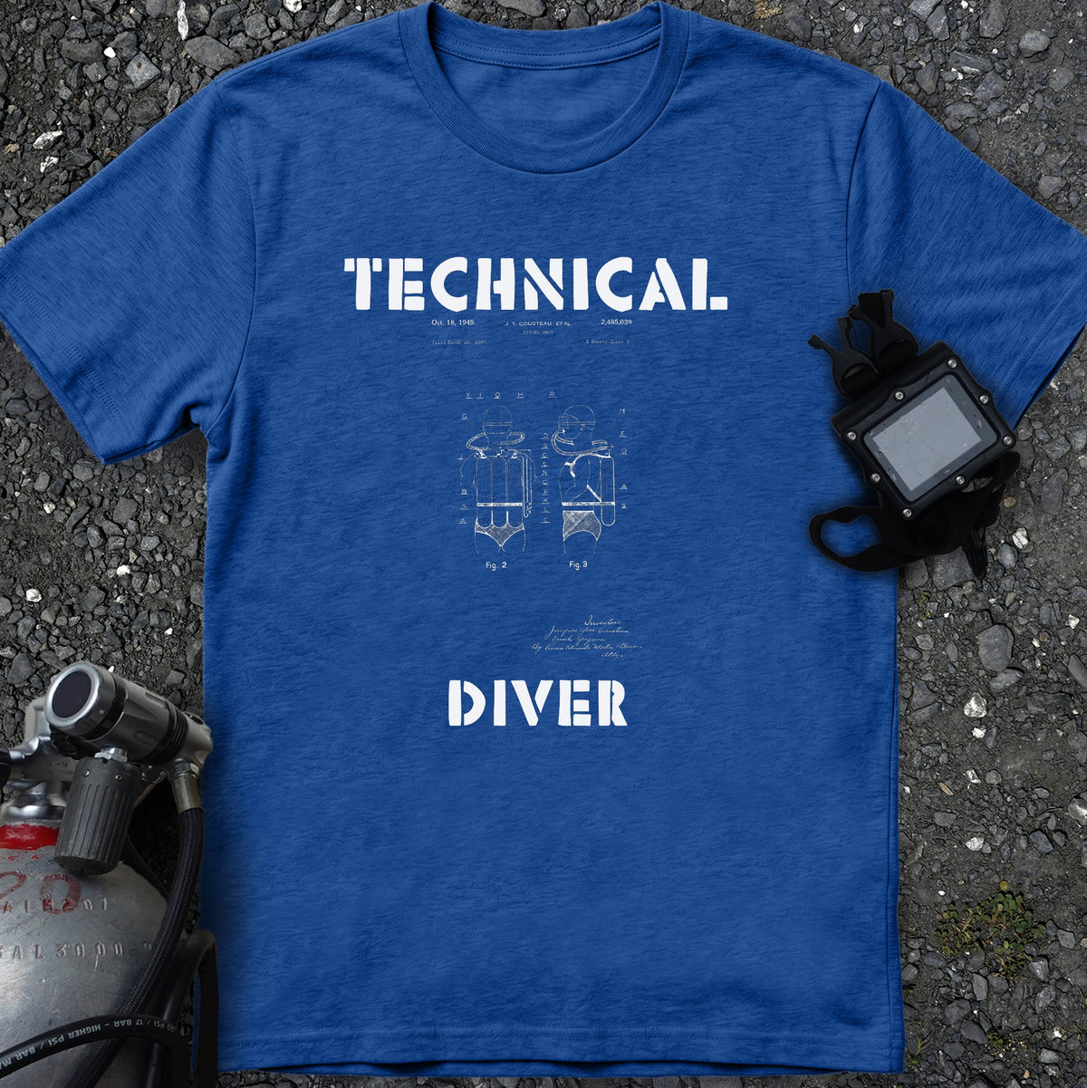 Cousteau Early Diver Patent T-Shirt