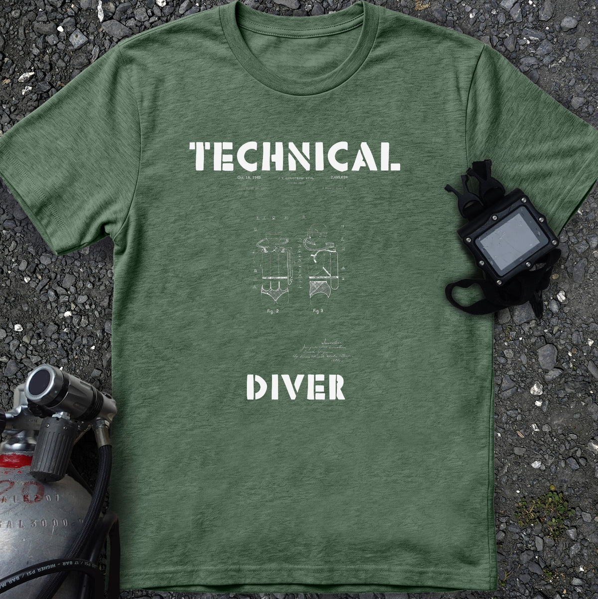 Cousteau Early Diver Patent T-Shirt