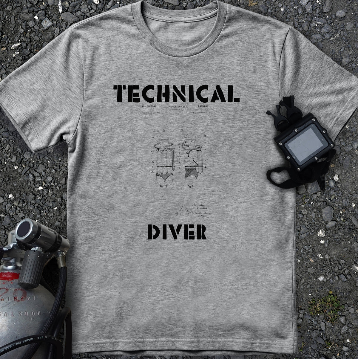 Cousteau Early Diver Patent T-Shirt