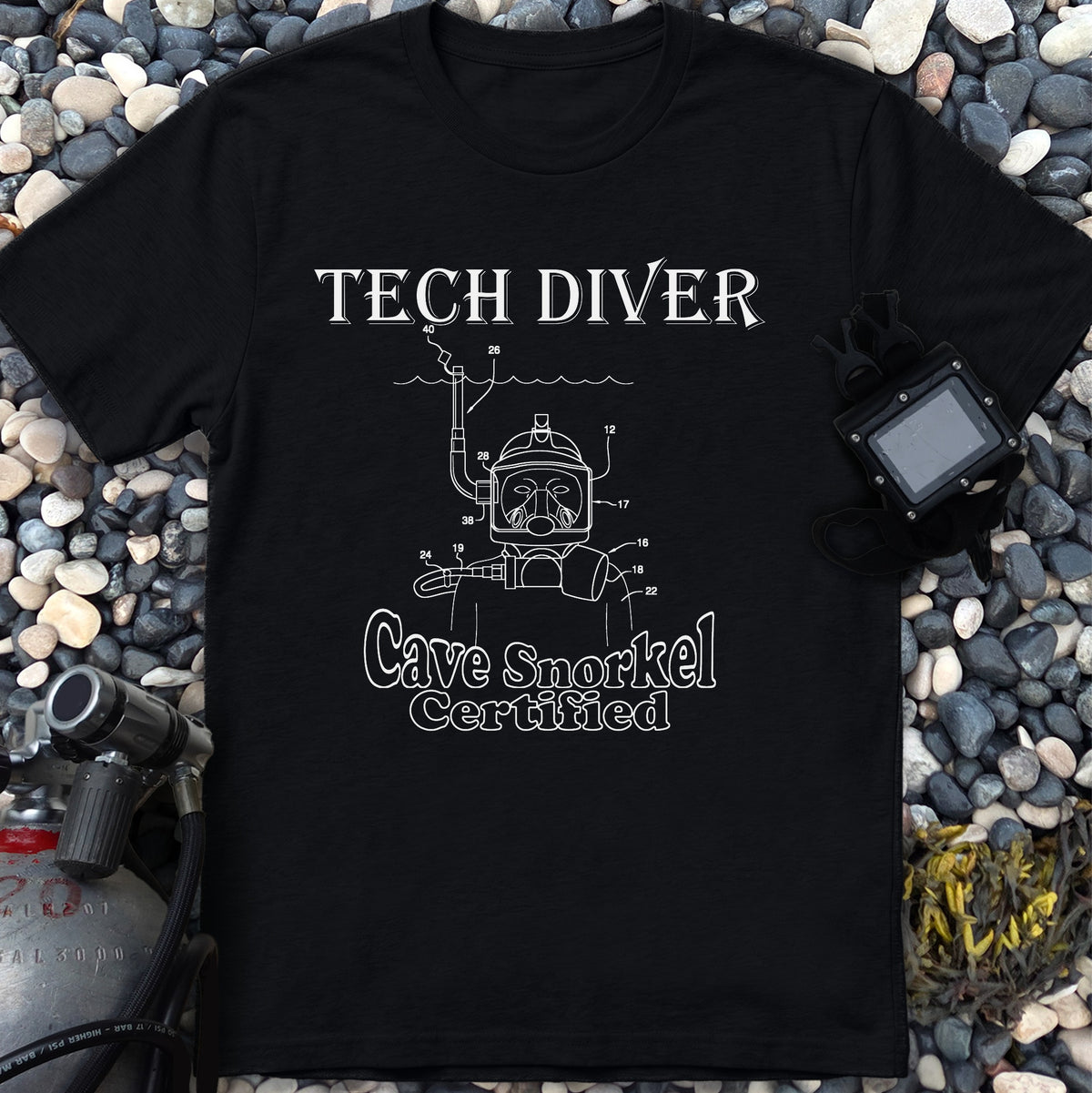 Cave Snorkel Certified Tech Diver Tee