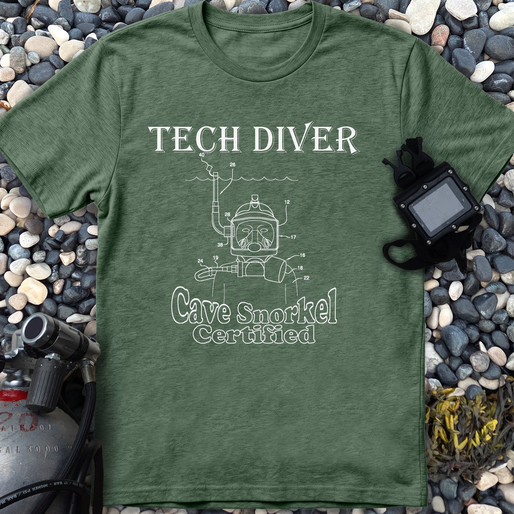 Cave Snorkel Certified Tech Diver Tee